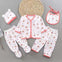 Pink & White Newborn Baby 5 Pieces Suit Set BS6059A